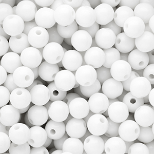 8 mm DQ acrylic beads shiny Snow White 11-0602 TCX