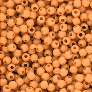 4 mm DQ acrylic beads shiny Chamois Orange 15-1145 TCX