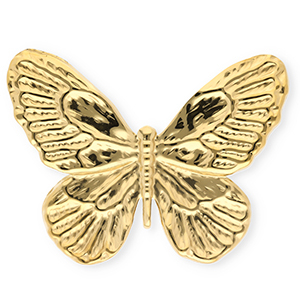Stainless steel statement brooches butterfly Gold