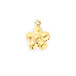 Stainless steel charms flower Gold