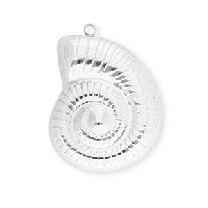 Stainless steel charms shell Silver