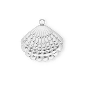 Stainless steel charms shell Silver