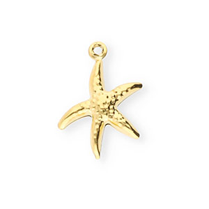 Stainless steel charms starfish Gold