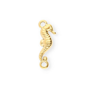 Stainless steel findings connector seahorse Gold