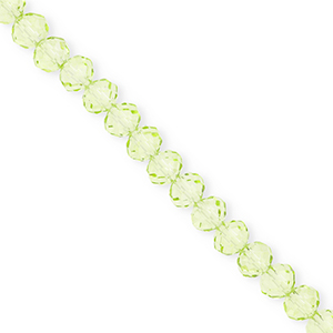 Top faceted beads 6x5mm disc Light Green