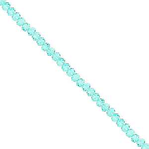 Top faceted beads 3x2mm disc Turquoise Green