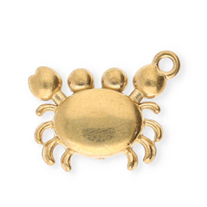 Stainless steel charms crab Gold