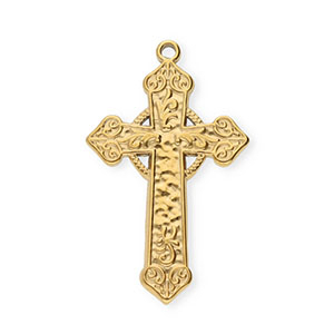 Stainless steel charms cross Gold
