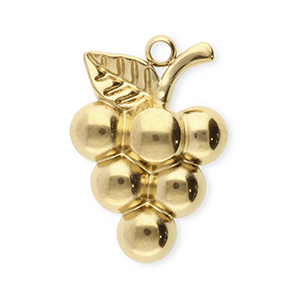 Stainless steel charms grapes Gold