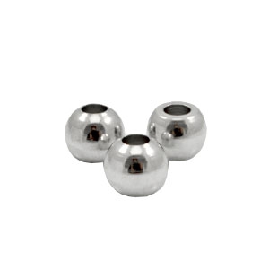 TQ metal beads 6mm Antique silver