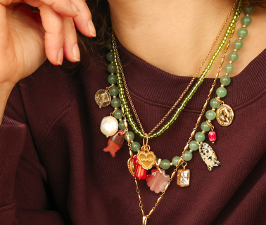 Natural stone beads