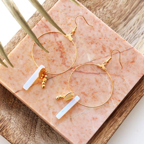 DIY: Making earrings and necklaces with semi-precious jade stone beads