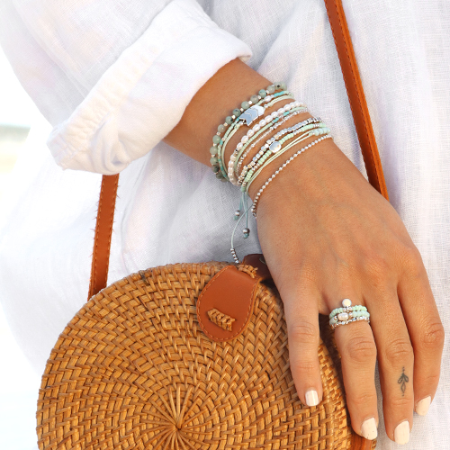 Get creative with mini beads and jump rings to make stylish jewellery