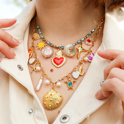 Summer jewellery Inspiration with DQ metal charms with enamel