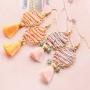 Cheerfully earrings and bracelets with coloured Miyuki beads delica&rsquo;s 11/0