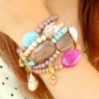 Unique jewellery with beautiful oval agate semi-precious stones