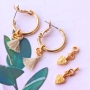 MIX AND MATCH! Changeable minimalist earrings with trendy pendants!