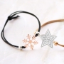 Bracelets and a keychain with bohemian pendants 