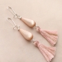 Festive, winter earrings with our new Polaris Elements drop shaped beads