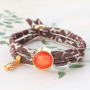 DIY bracelets made of stitched elastic ribbon