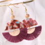 Beach jewellery with wooden beads, shells and DQ European metal