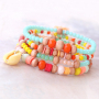 All your favourite colours! Faceted beads bracelets