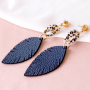 Create earrings and keychains with our new faux leather pendants