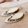 Create earrings and keychains with our new faux leather pendants