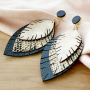 Create earrings and keychains with our new faux leather pendants