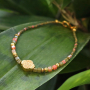 Stylish earrings and bracelets with new faceted beads cube