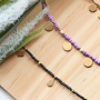 This trendy jewellery can be made with glass seed beads and stainless steel charms: