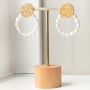 Inspiration for making hair accessories and earrings with freshwater pearls: 