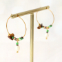 Making necklaces with glass seed beads, stainless steel beads and charms: 