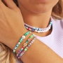 You can make these bracelets and necklaces with Katsuki beads, freshwater pearls and letter beads: