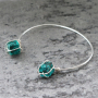 Create stylish earrings and bracelets with these new natural stone cube beads: