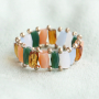 DIY: this is how you make trendy rings from top facet tube beads: