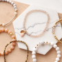 Inspiration for making bracelets with top faceted beads
