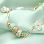 Design trendy jewellery with DQ Greek ceramic gold spot beads