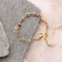 Inspiration for belcher chain with crystal glass made of brass metal