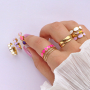 This is how you wear these bright coloured stainless steel rings