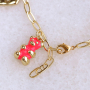 Eye catching jewellery with brass metal charms and beads
