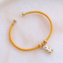 Eye catching jewellery with brass metal charms and beads