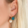 Bracelets and matching earrings with cabochons