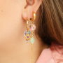 How to create earrings and a telephone cord with glass beads