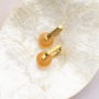 Elegant earrings and charms with natural stone beads rondelles