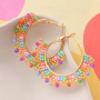 Get creative with earring components with glass seed beads