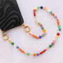 How to design summer earrings with glass beads with flowers