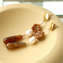 How to create trendy earrings with natural stone drop beads