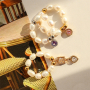 Mix&match stainless steel charms and connectors with zirconia