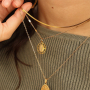 Design statement necklaces with stainless steel charms and pendants